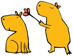 Capivaras com Flores